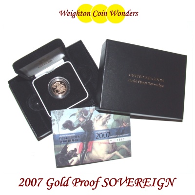 2007 Gold Proof Sovereign - Remastered Die Strike 2007 Gold Proof Sovereign - Remastered Die Strike